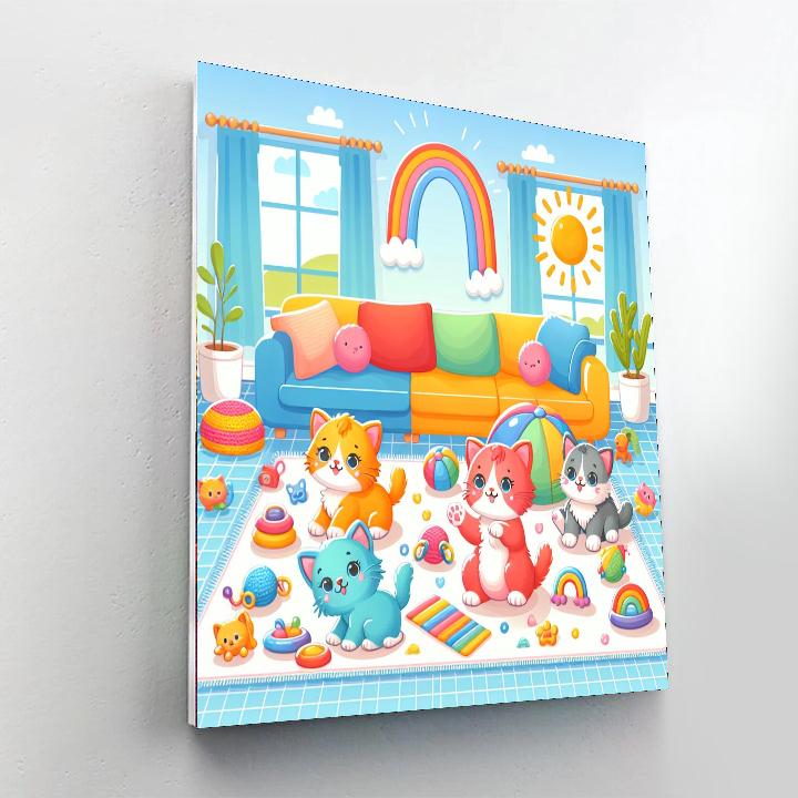 Curious Little Kittens DIY Paint By Numbers