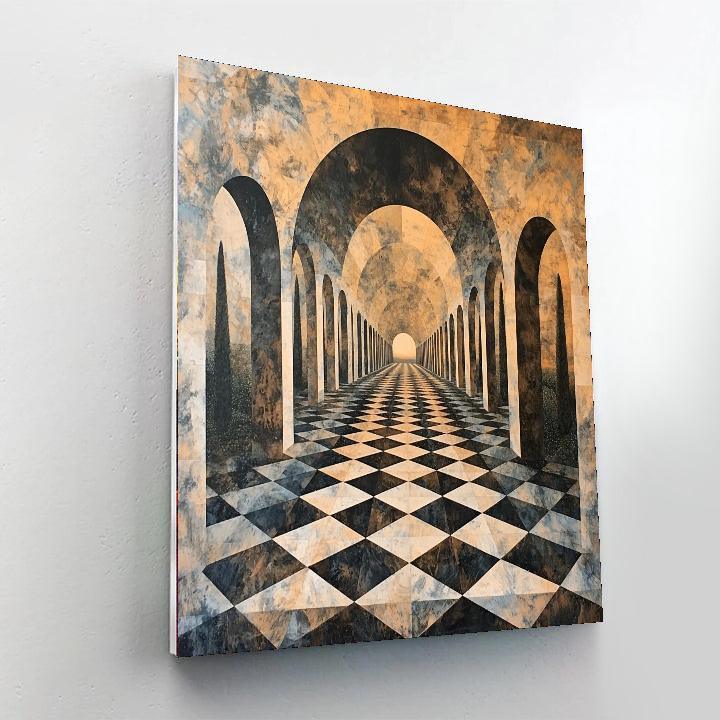 M.C. Escher Inspired Symmetrical Illusion  Paint By Number