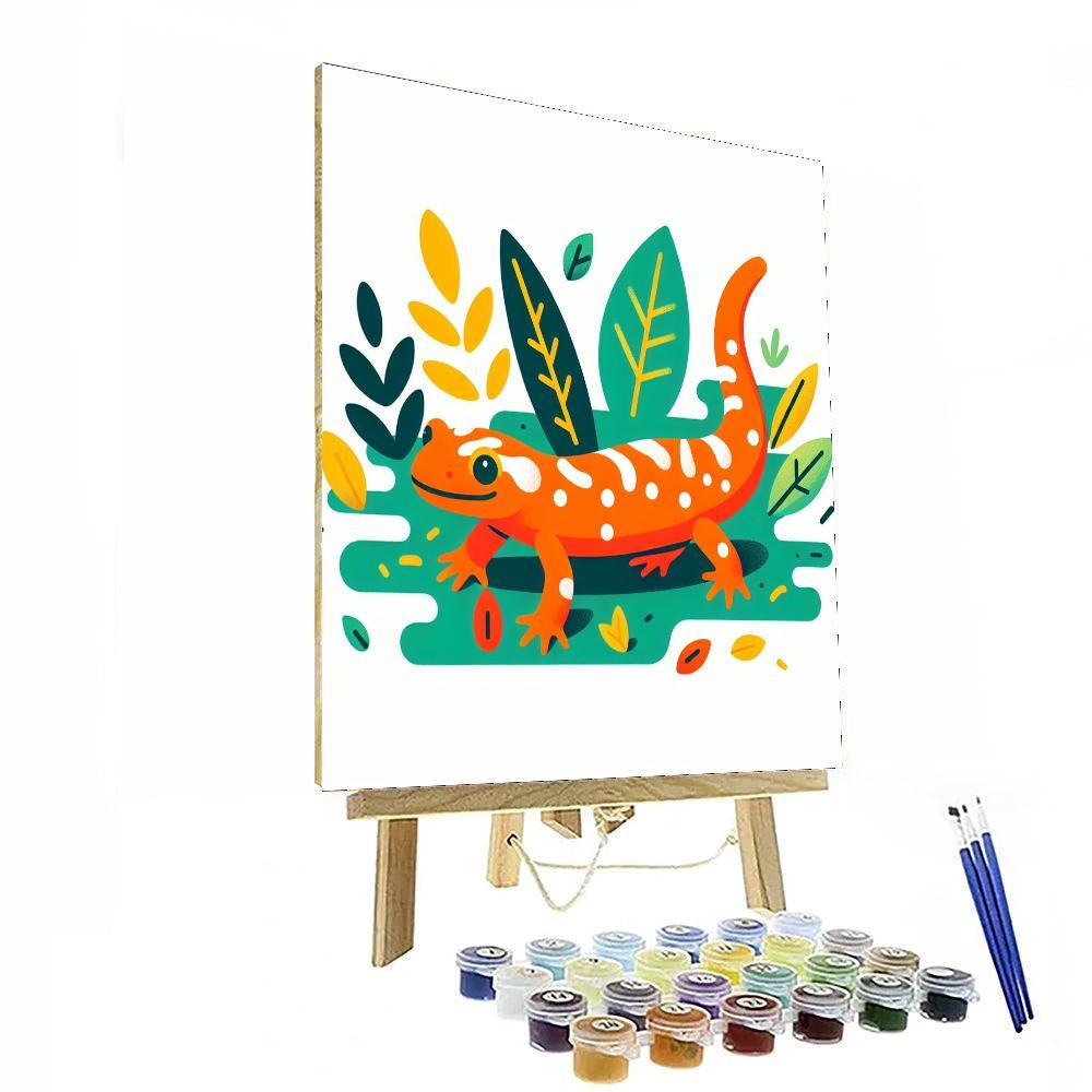 Sunshine Salamander Stroll Number Painting