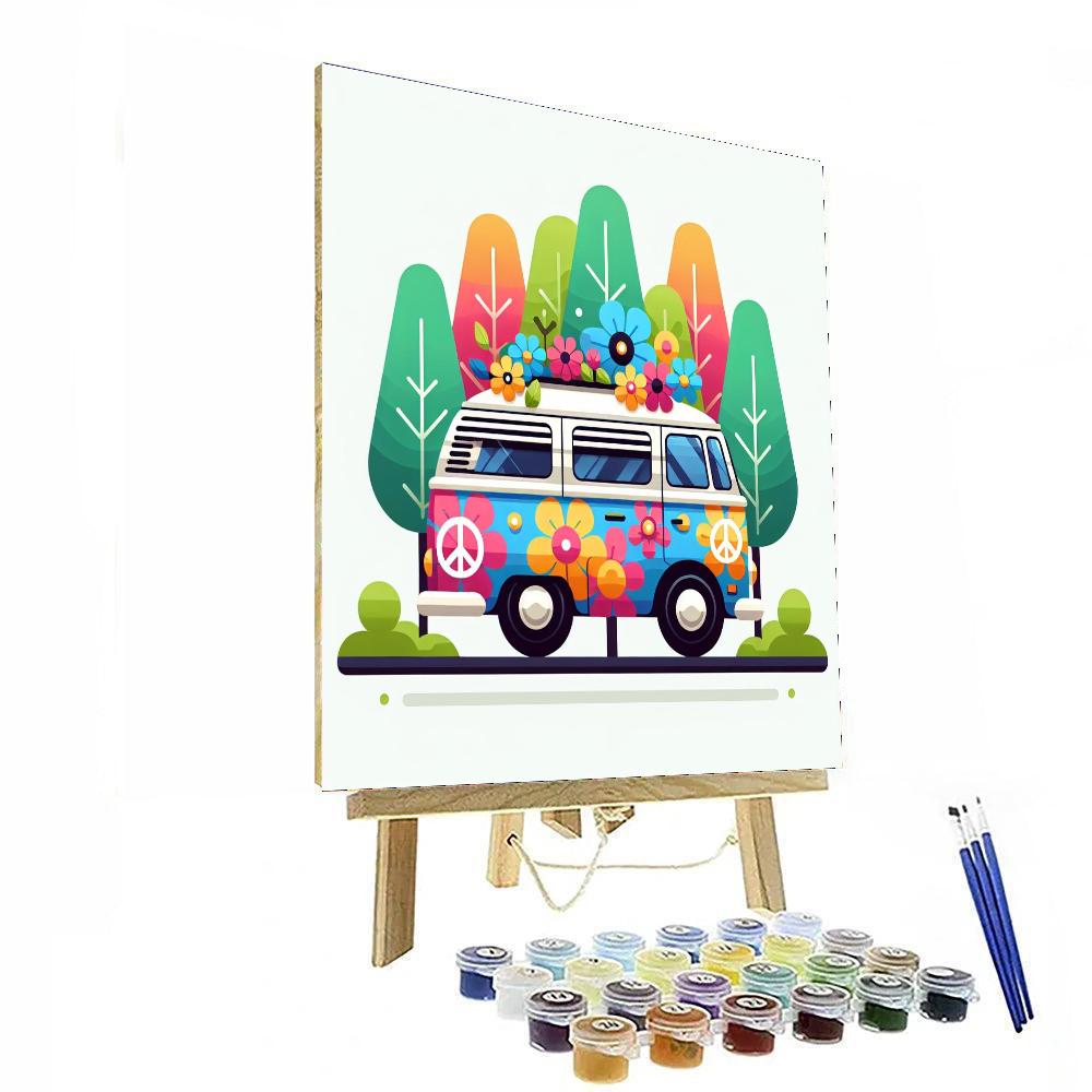 Happy Hippie Camper Paint By Numbers Kits