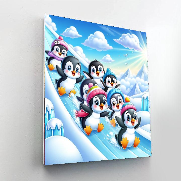 Curious Little Penguins Numbered Painting Kits
