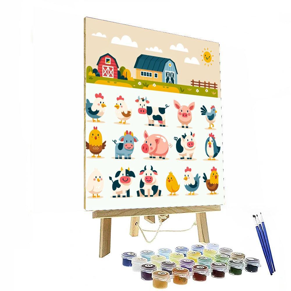 Farm Adventure Paint By Numbers Art
