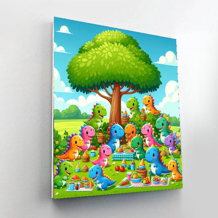 Happy Dinosaurs Picnic Paint By Numbers Kits