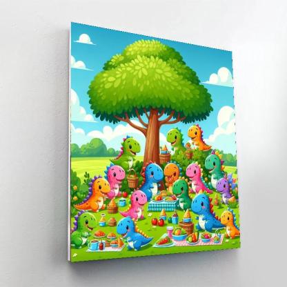 Happy Dinosaurs Picnic Paint By Numbers Kits