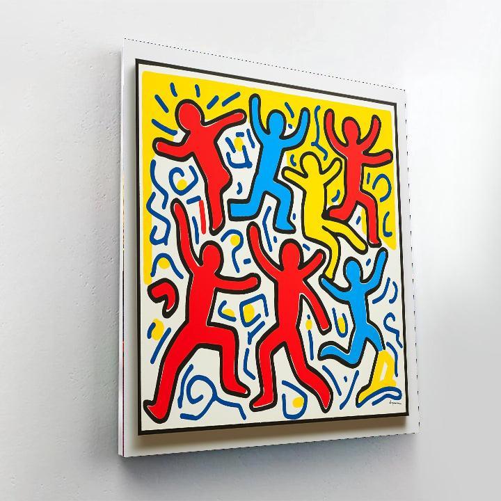 Keith Haring Inspired Colorful Friends  DIY Paint By Numbers