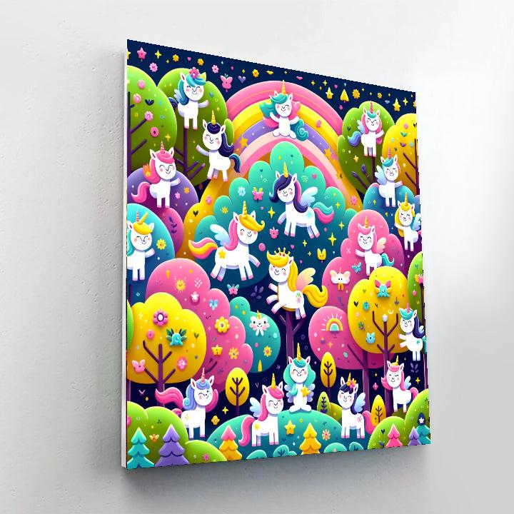 Happy Fairy Tale Forest Painting Number Kit