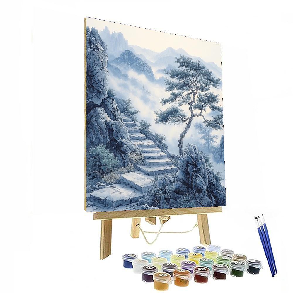 Zhao Mengfu Inspired Harmony Of Mist And Stone  Paint By Number