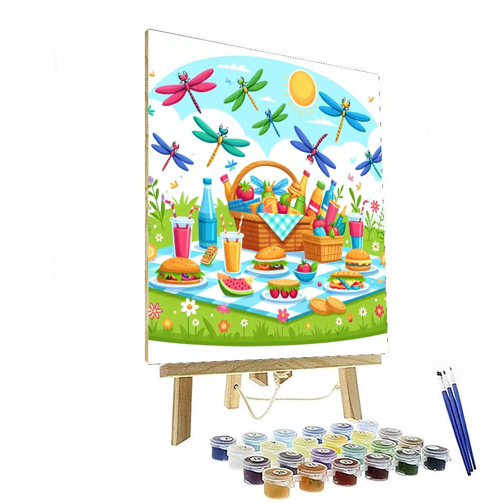 Dragonfly Summer Picnic DIY Paint By Numbers