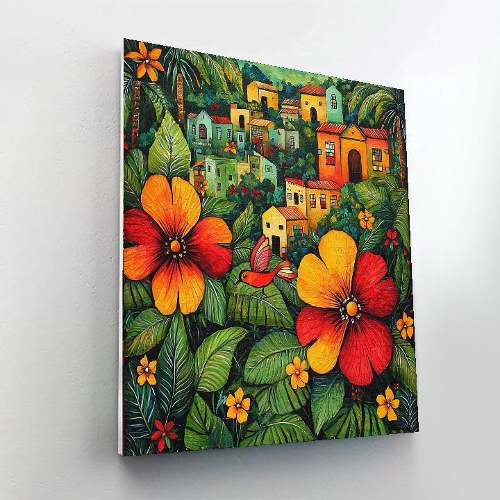 Frida Kahlo Inspired Ethereal Blossom Metropolis  Painting By Numbers Kit