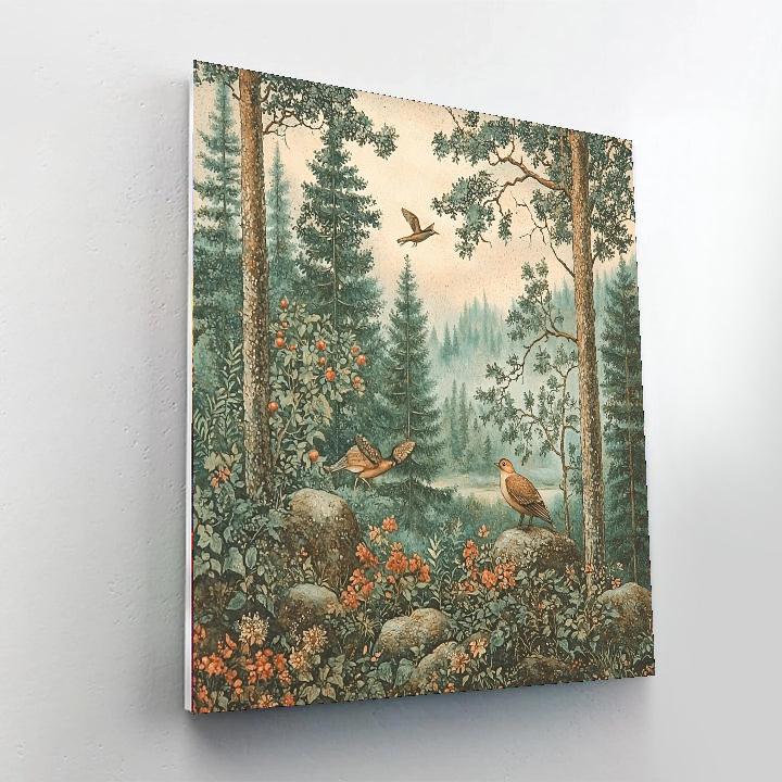 Nandalal Bose Inspired Harmony In Wilderness  Painting Number Kit