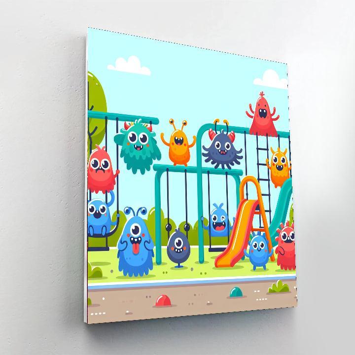 Friendly Monsters' Playground Numbered Painting Kits