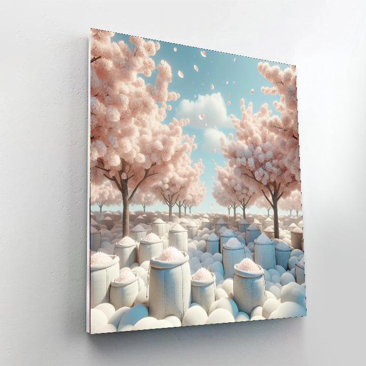 Serenity In The Cherry Blossoms Painting Number Kit