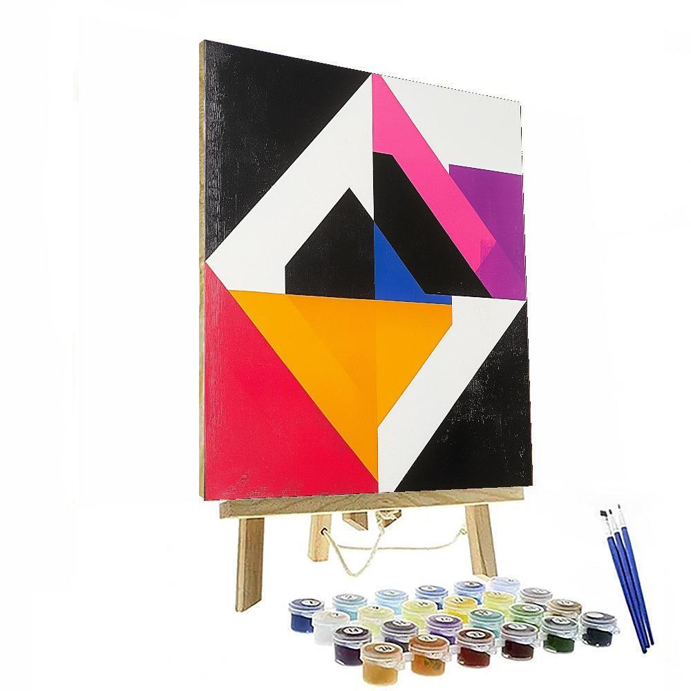 Kazimir Malevich Inspired Harmony Of Geometric Shapes  Number Painting