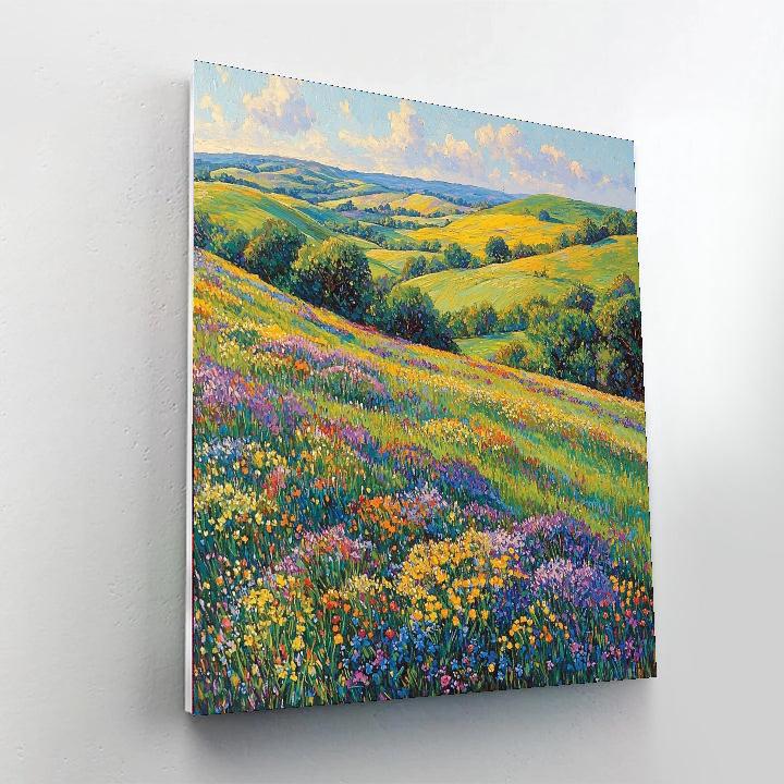 Monet Inspired Bountiful Landscape  Number Painting
