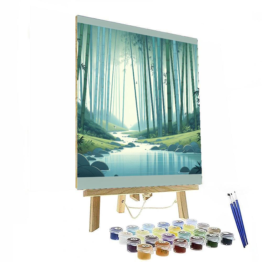 Peaceful Bamboo Forest Paint By Color