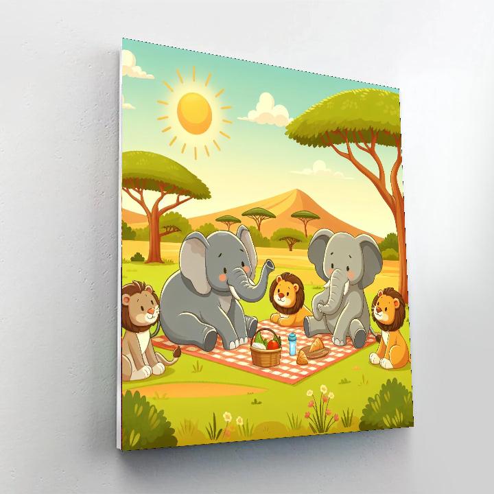 Sunny Savannah Picnic Painting By Numbers Kit