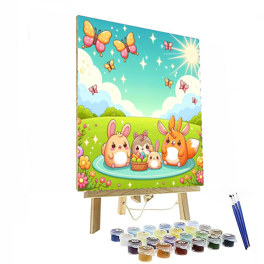 Cuddle Buddies Picnic Painting Number Kit