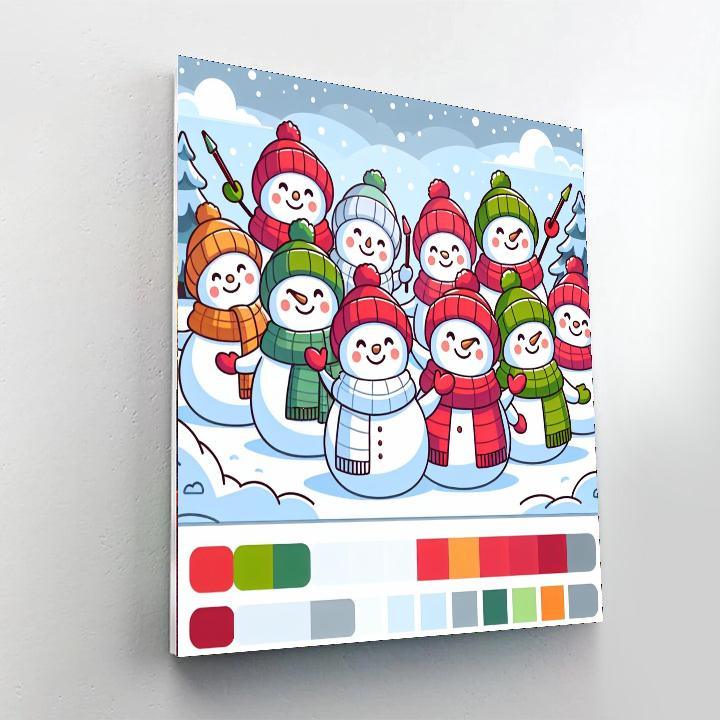 Frosty Snowman Party Paint By Numbers Kits