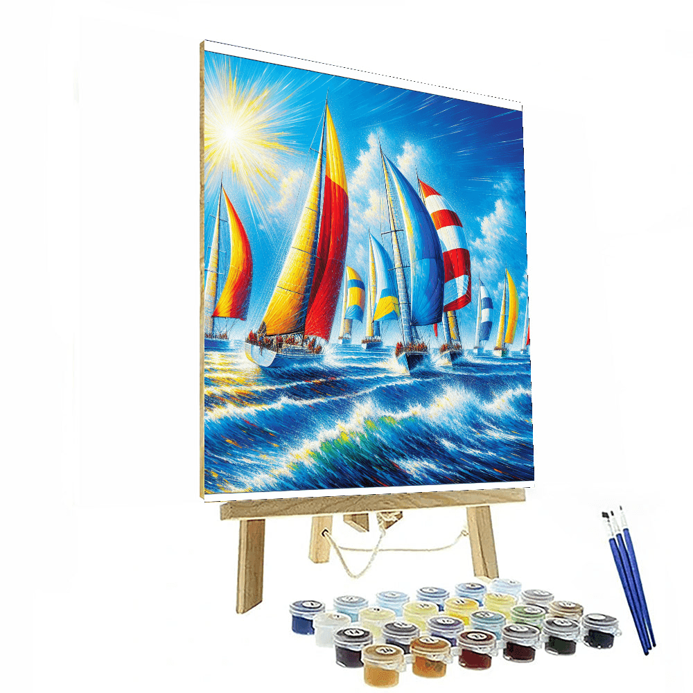 Lively Ocean Regatta Paint By Numbers
