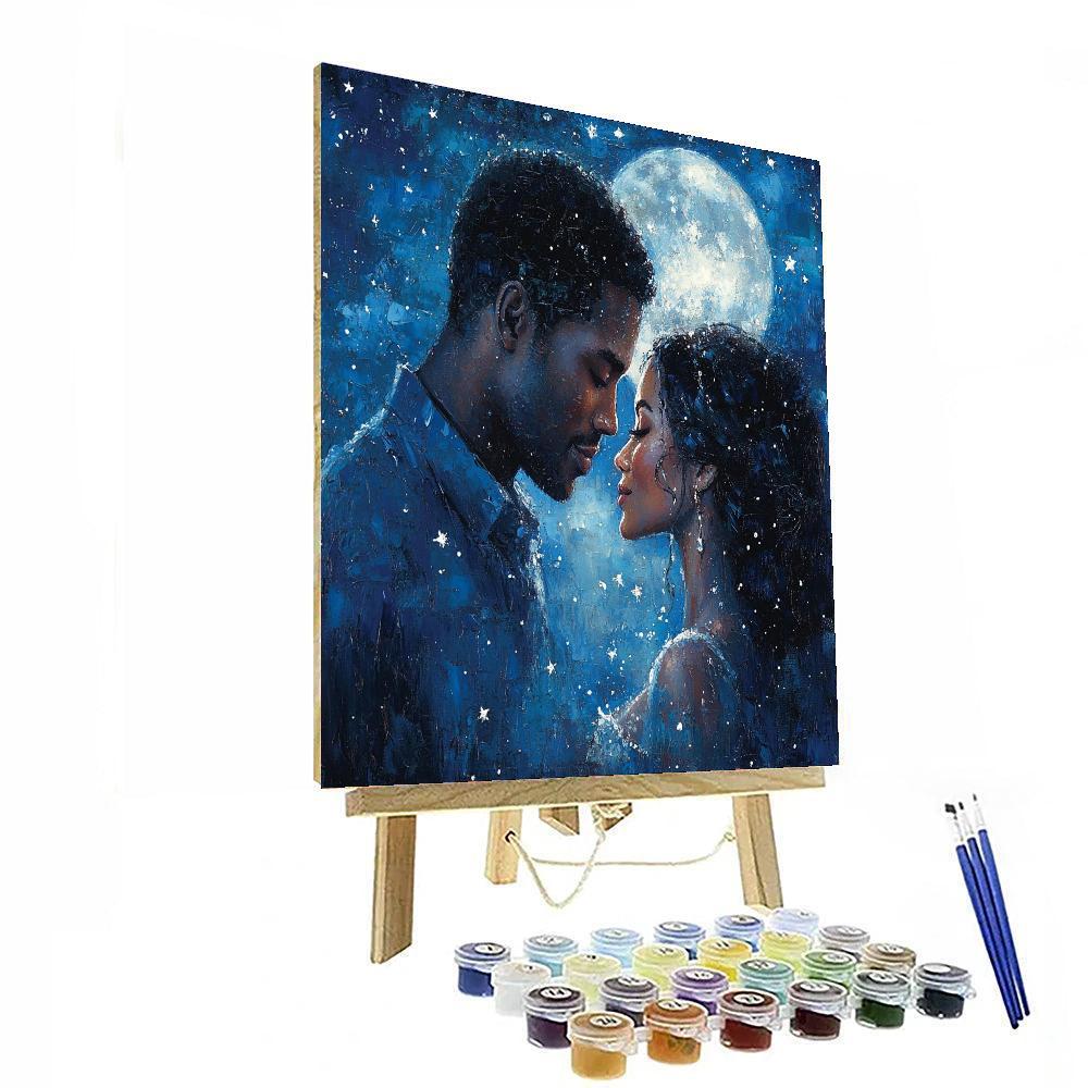 Kisses Under The Moonlight Painting Number Kit