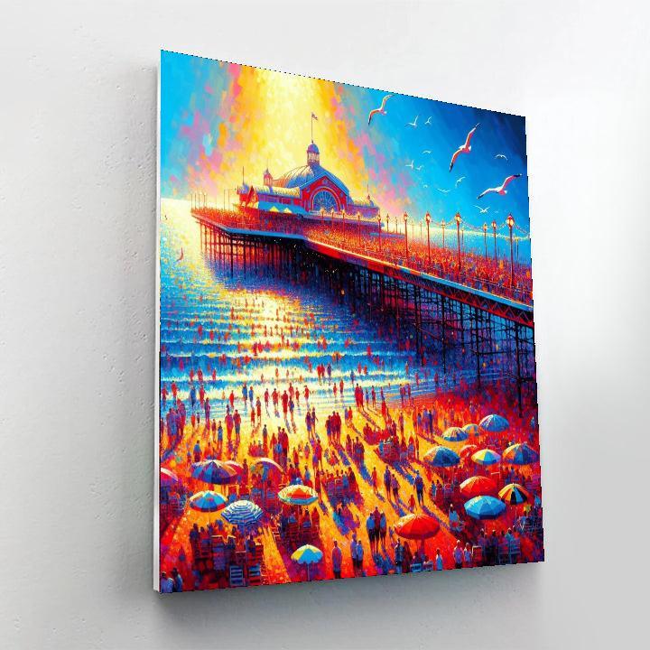 Sunny Coastal Pier Numbered Painting Kits