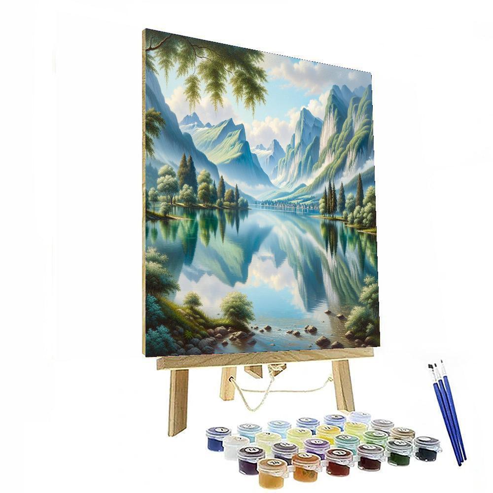 Serene Lakeside Reflections DIY Paint By Numbers