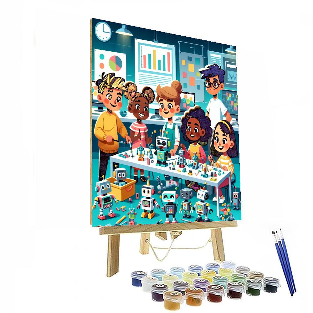 Robotics Lab Discovery Paint By Numbers