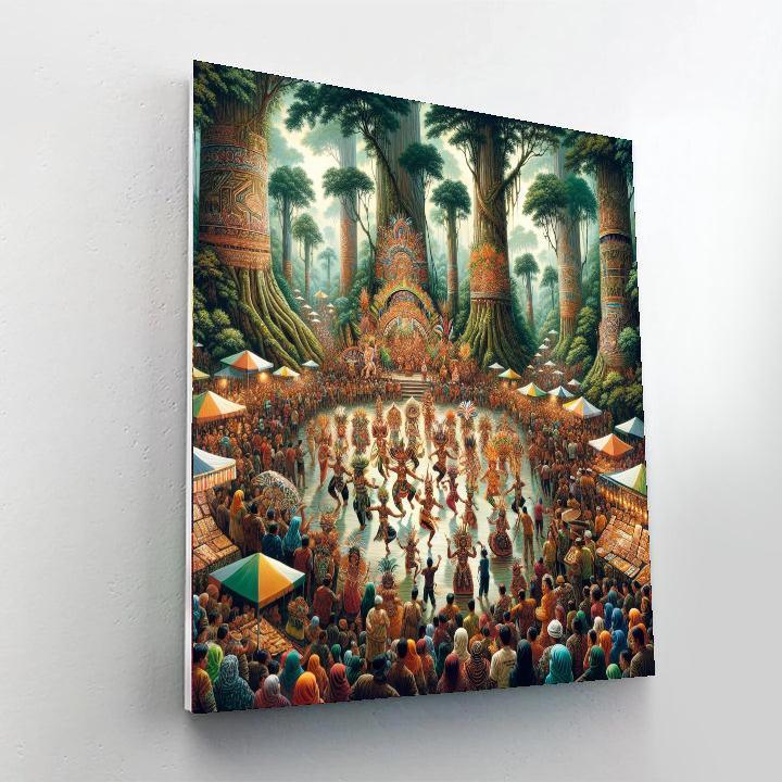 Borneo Rainforest Festival - Malaysia Paint By Numbers Kits