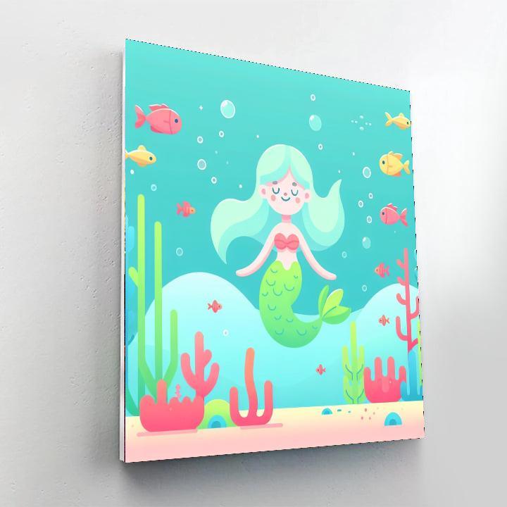 Secret Mermaid Lagoon Paint By Numbers Art
