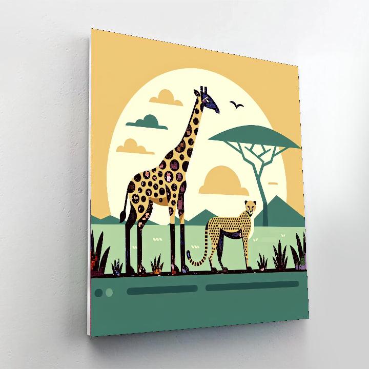 Spotted Safari Numbered Painting Kits
