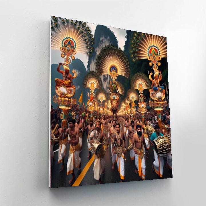 Thaipusam Festival - Kuala Lumpur Number Painting