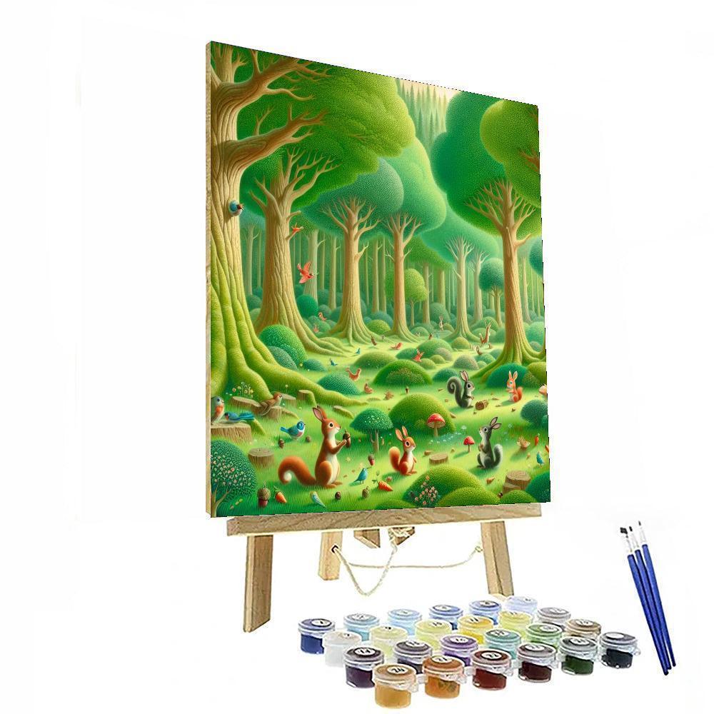 Dreamy Woodland Adventure Paint By Numbers Art