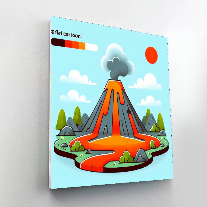 Volcano Eruption Paint By Numbers