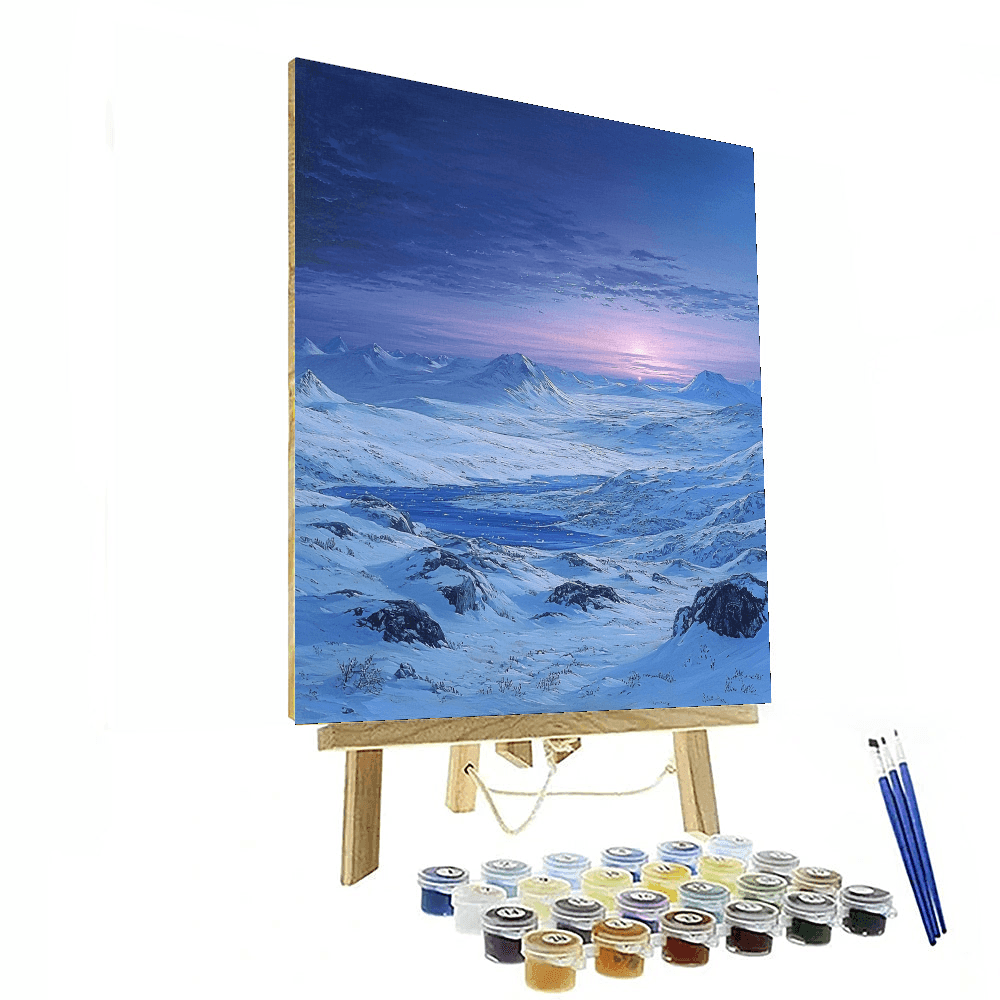 Caspar David Friedrich Inspired Arctic Serenity - DIY Painting By Numbers Kit