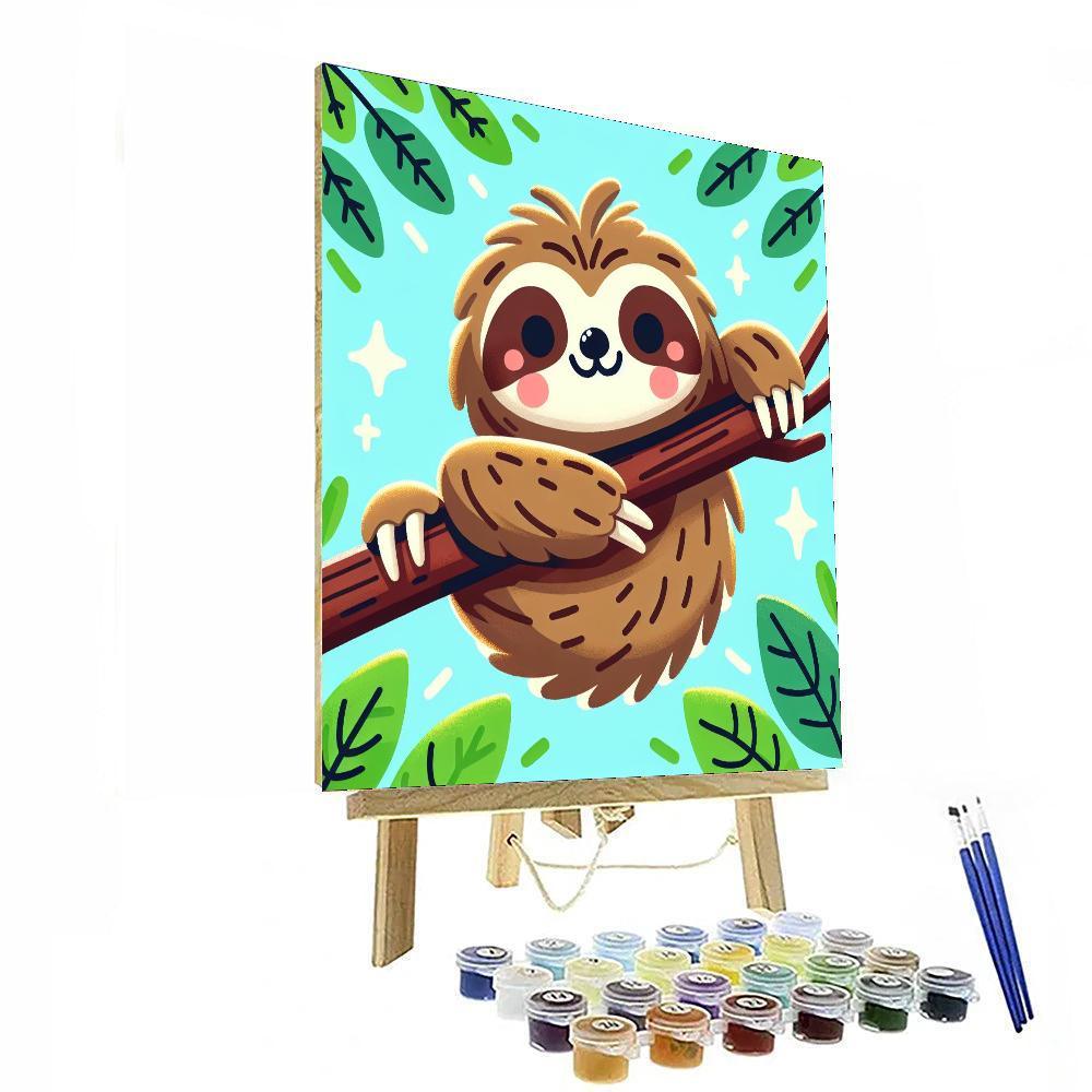 Cuddly Sloth Paint By Color