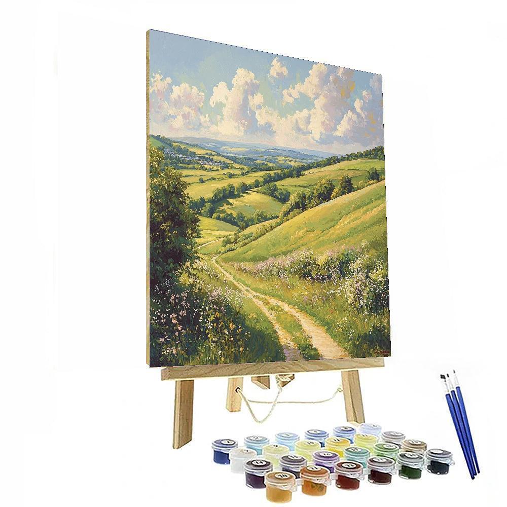 John Constable Inspired Pastoral Peace  Number Painting