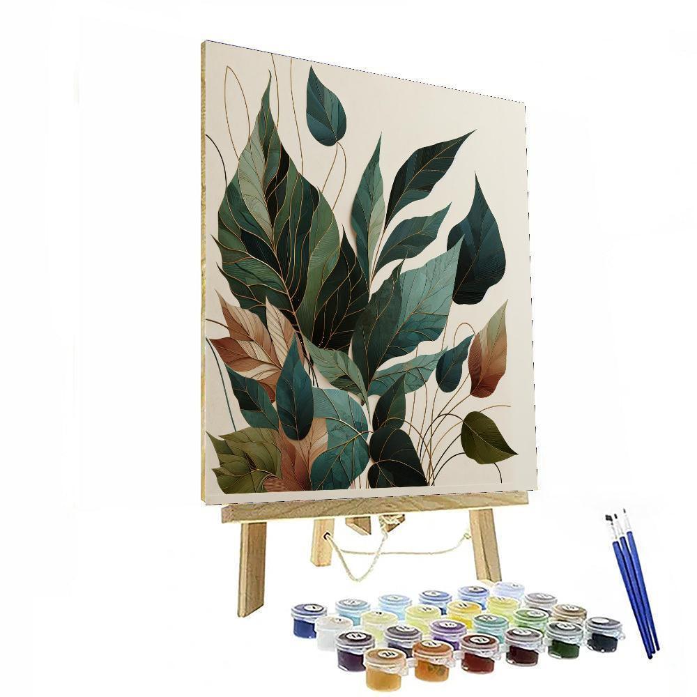 Botanical Bliss Abstraction Painting Number Kit