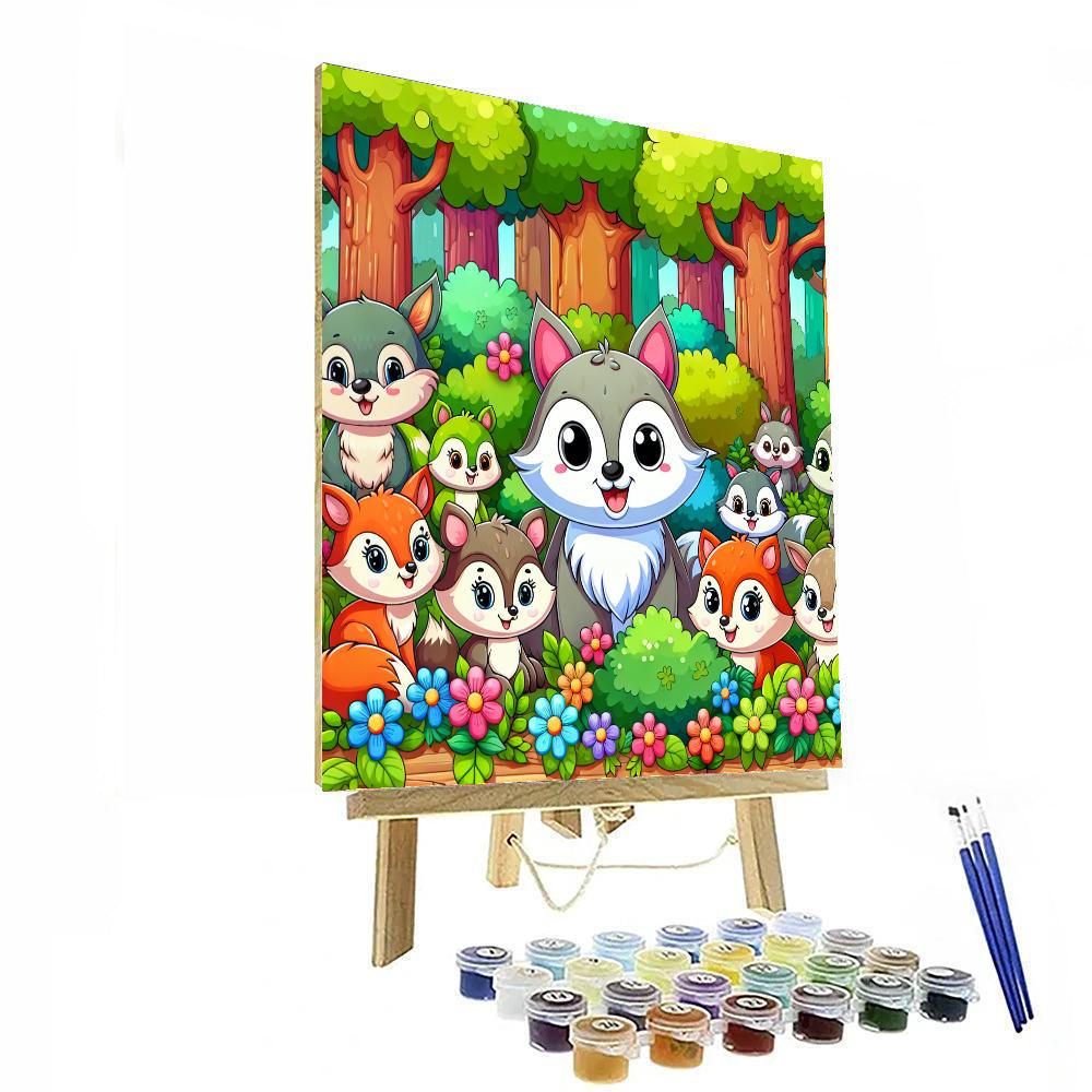 Peaceful Woodland Critters Paint By Number