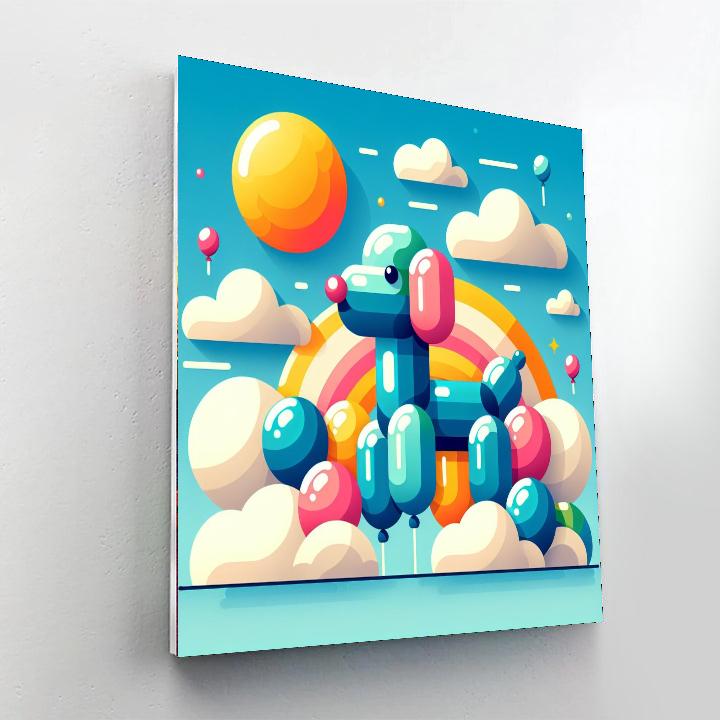 Cheery Balloon Animal Paint By Numbers Art