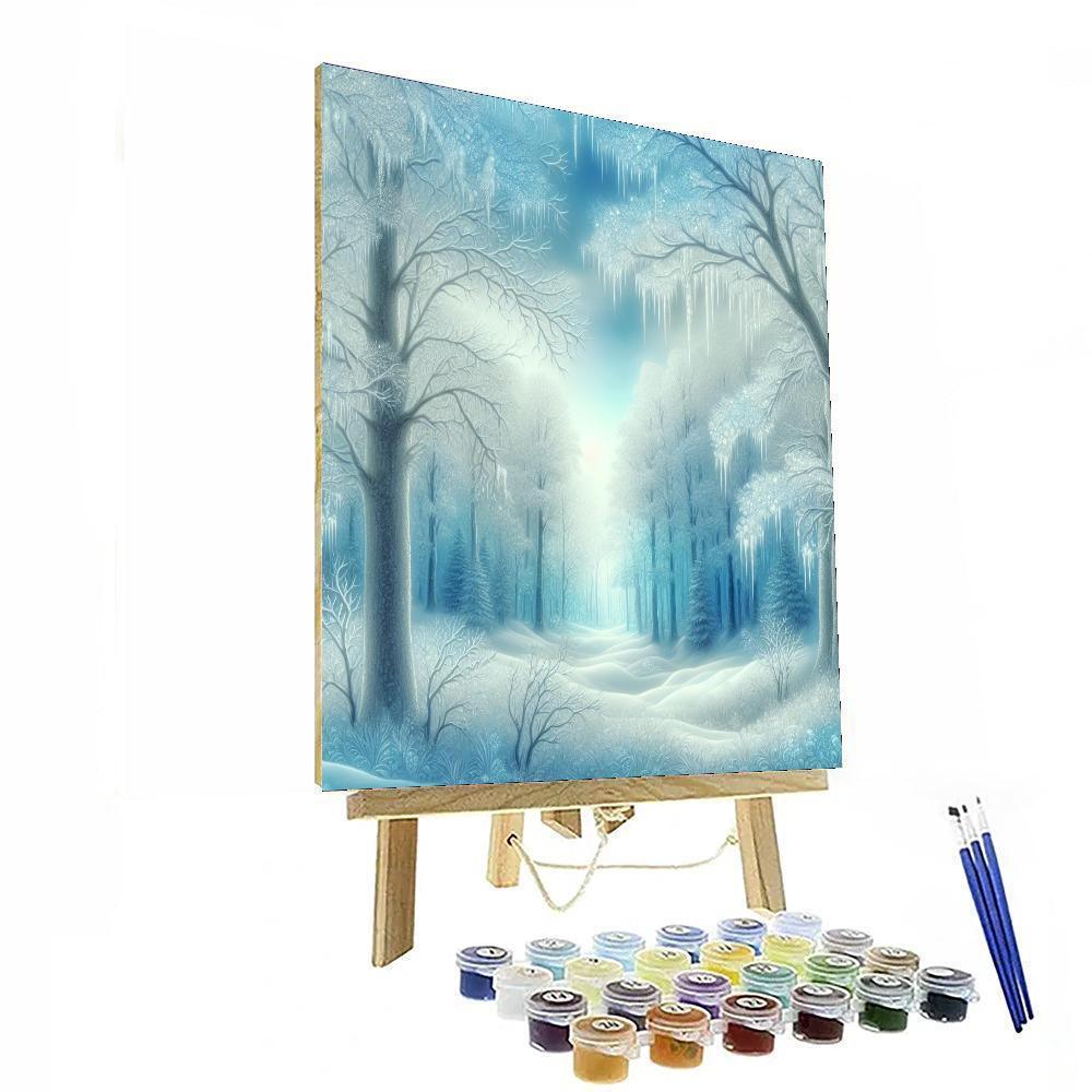 Frosty Forest Enchantment DIY Paint By Numbers