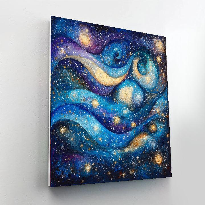 Paul Klee Inspired Under The Cosmic Canopy  Numbered Painting Kits