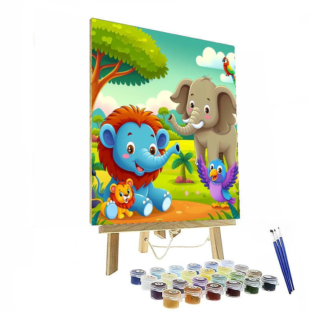 Adventure In The Animal Kingdom Paint By Numbers Art
