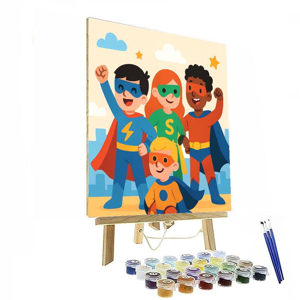 Friendly Superheroes Paint By Numbers Kits