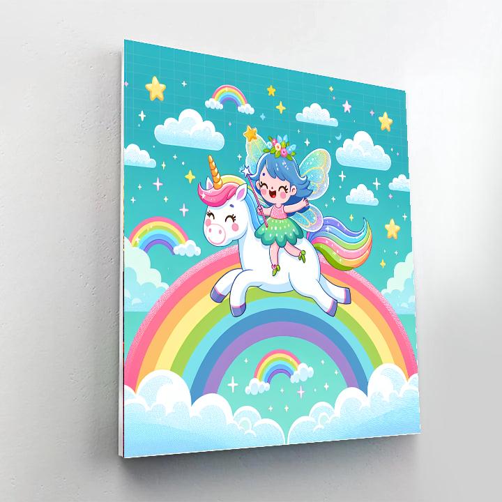 Rainbow Fairy Unicorn Painting By Numbers Kit