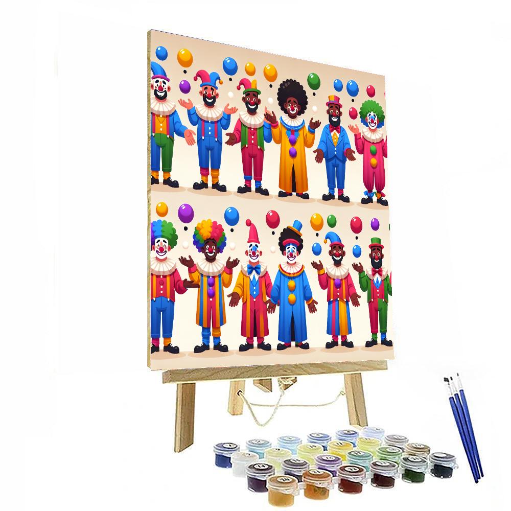 Colorful Clowns Paint By Numbers Kits