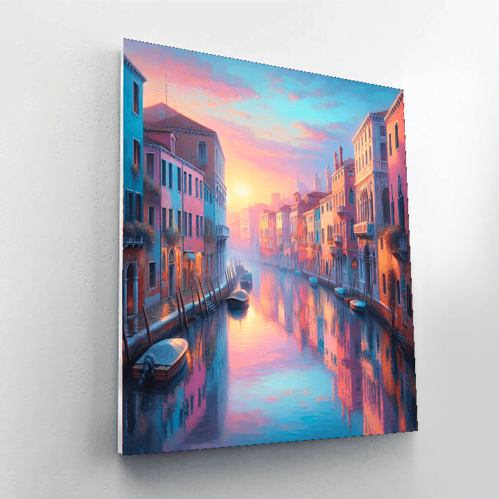 Charming Venetian Canal Number Painting