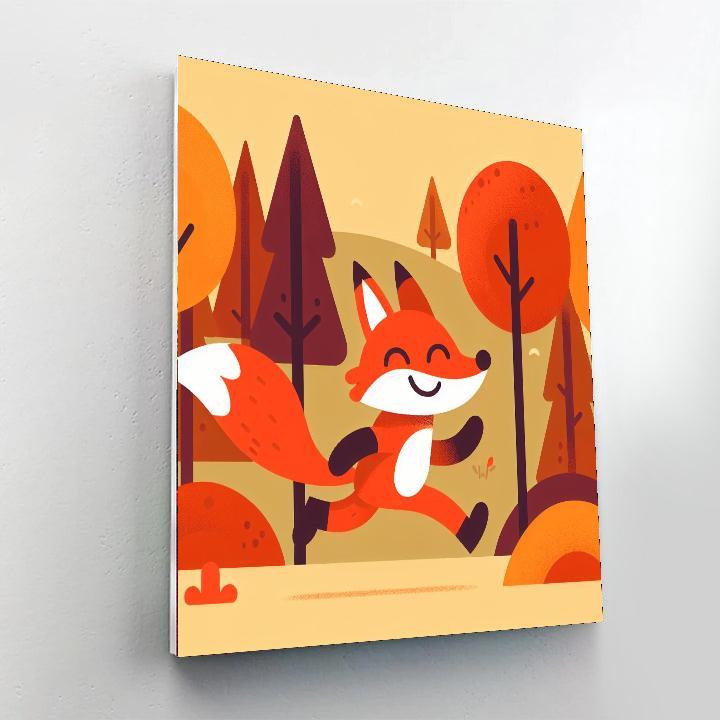 Forest Fox Frenzy Paint By Numbers