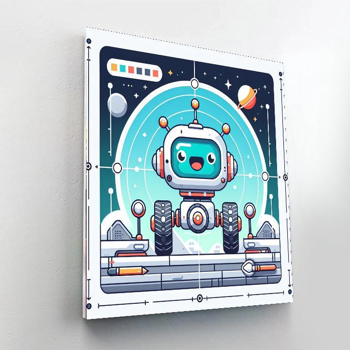 Adventures Of Space Robots Paint By Color