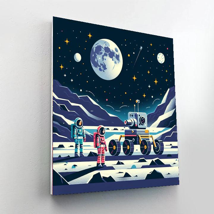 Lunar Rover Exploration DIY Paint By Numbers