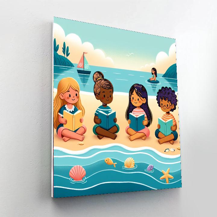 Serene Seaside Storytime Numbered Painting Kits